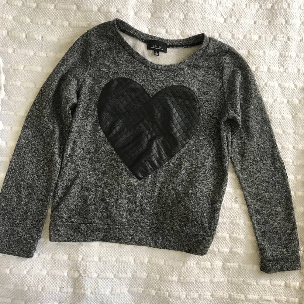 Grey elbow patch shirt